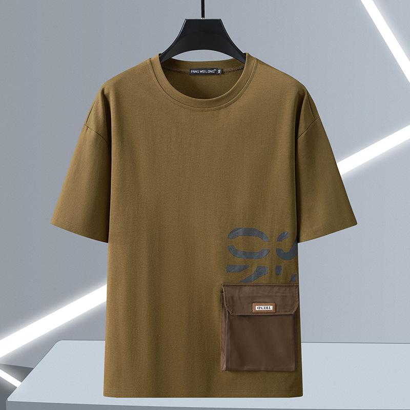 10XL12XL Плюс Размер Летняя мужская футболка с короткими рукавами Свободный Большой размер Напечатанный круглый вырез с короткими рукавами