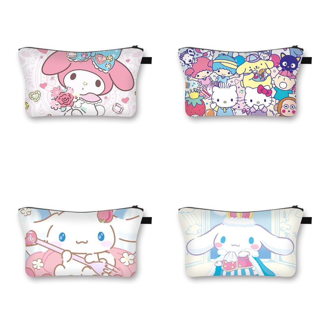 Лето 2023 Новый Стиль Sanrio Милый Сладкая Девочка Косметичка Мультяшная Студенческая Сумка для Хранения Оптом