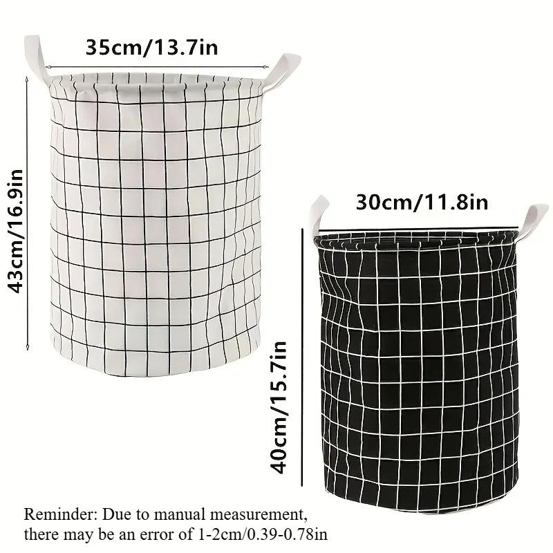 1pc Home Folding Laundry Basket with Handles Sorting Dirty Clothes Laundry Hamper Bedroom Bathroom Laundry Room Organize Storage