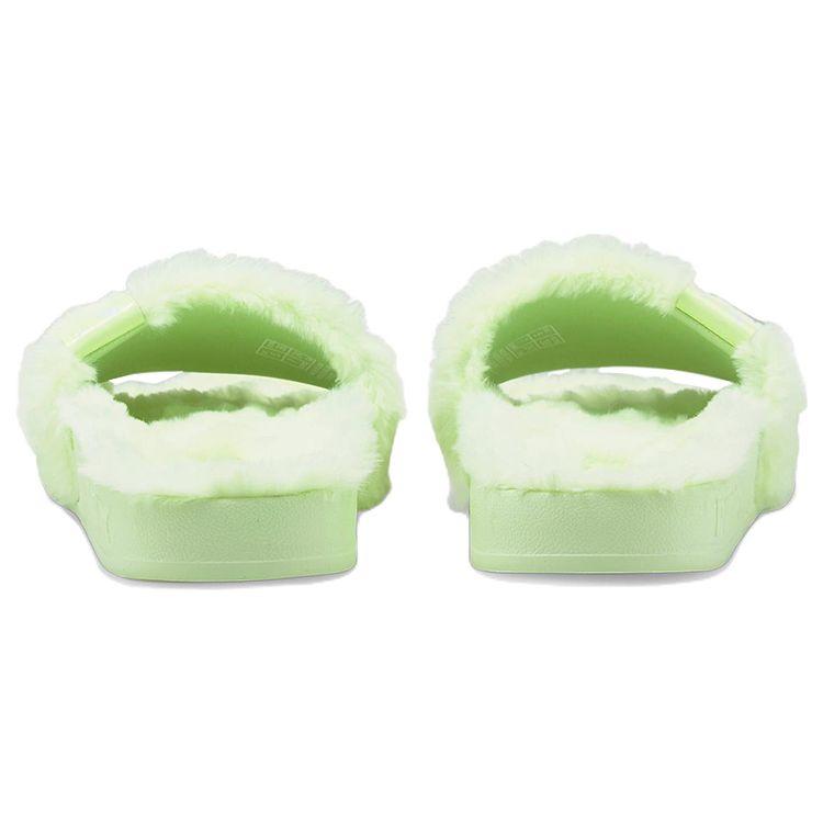 Puma Leadcat 2.0 Faux Fur Outdoor Sports Slippers Women Slippers Green 385803-03