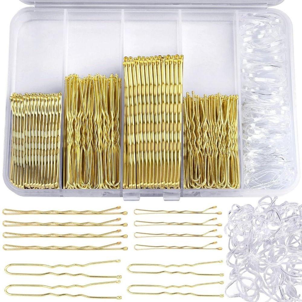 300Pcs Curly Wavy Hairstyle Hair Pins Kit Black Hair Styling Accessories Girls Gift