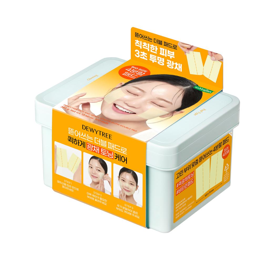 DEWYTREE Pick & Quick Отрывные Двойные Пады Большой Вместимости, 100 Листов (Макияж/Успокаивающий/Эластичность пор/Витаминное сияние)