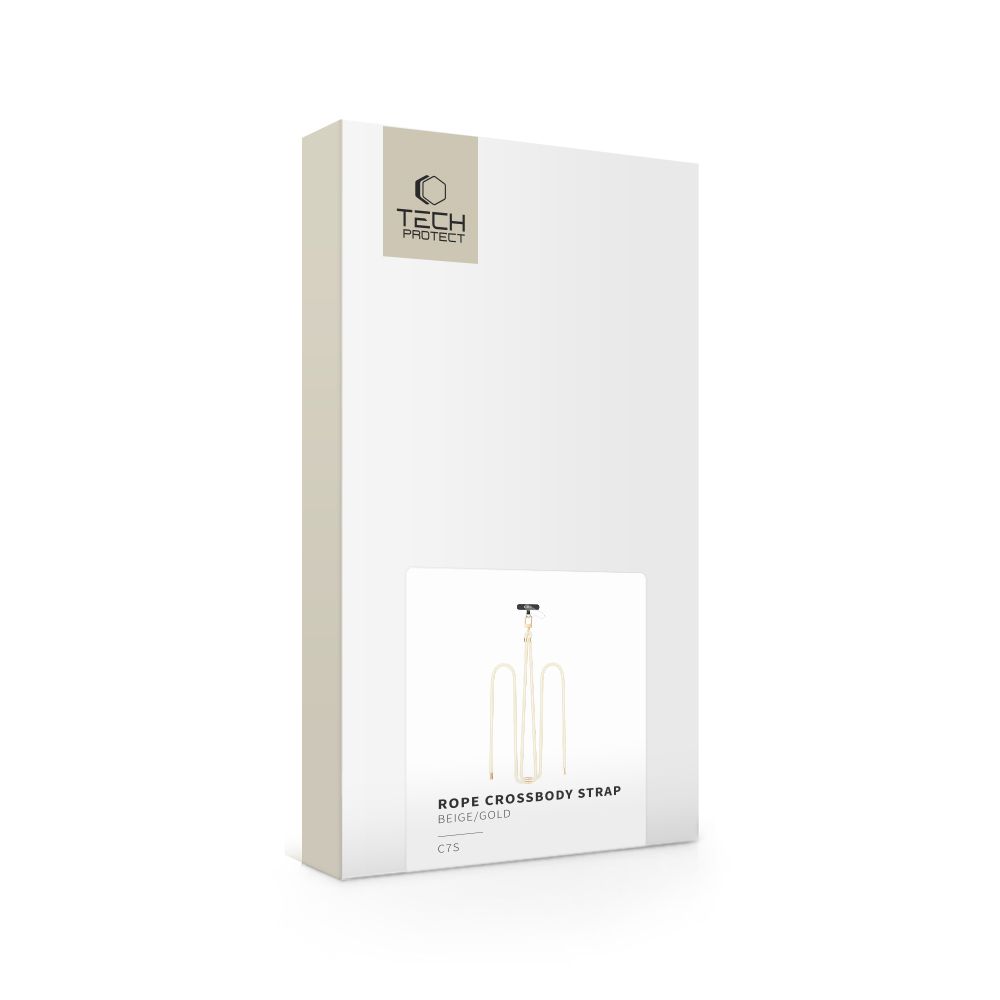 Tech-Protect C7S Rope Crossbody Strap Beige/Gold