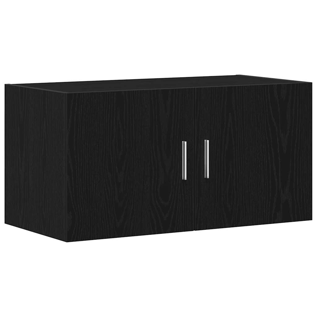 vidaXL Wandschrank Schwarz Eichen-Optik 80x39x40 cm Holzwerkstoff