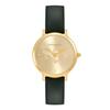 OLIVIA BURTON Часы Signature 28 мм Bee Ultra Slim с золотистым корпусом и зеленым кожаным ремешком ob24000017