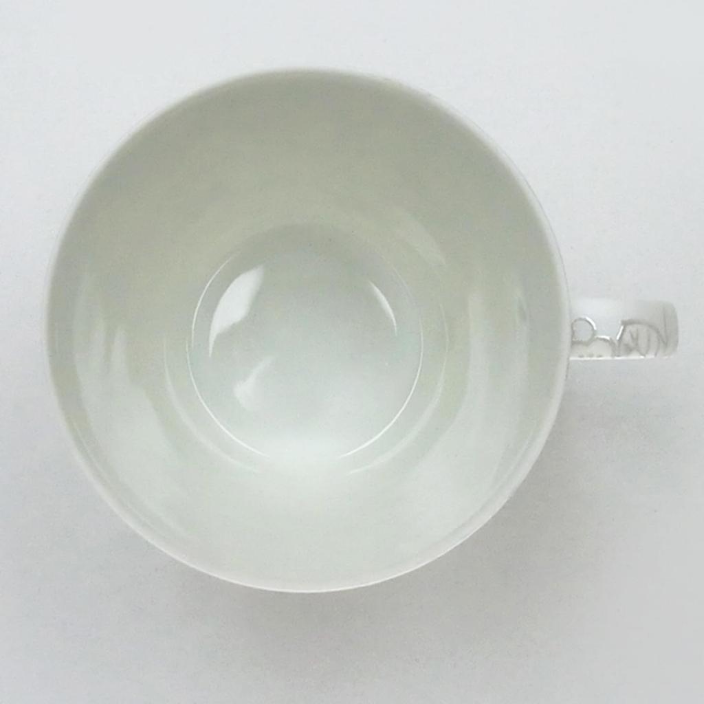 Кружка Мино Яки, Прибл.. 380 мл, Подходит для микроволновой печи, Узор Хикари-Юдзэн, Тонко нарезанный, Серебристый, Сделано в Японии, HYM-3053E