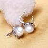 Серьги из белого/розового искусственного жемчуга в свежем стиле для девочек, инкрустированные белым кубическим цирконием, модные, универсальные, женские украшения, дропшиппинг
