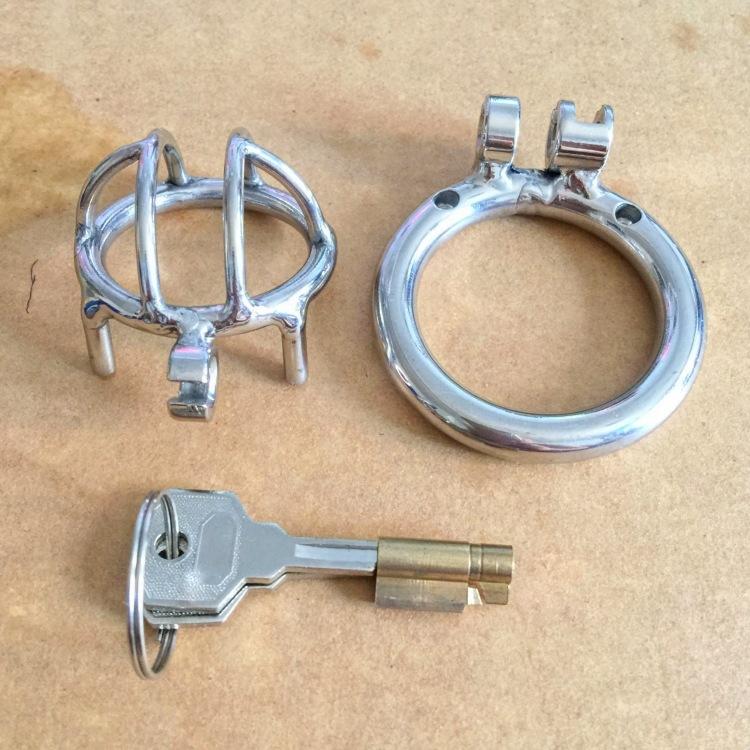 Мужское устройство целомудрия из нержавеющей стали, клетка для члена, замок для пениса, кольцо для члена, пояс верности S048