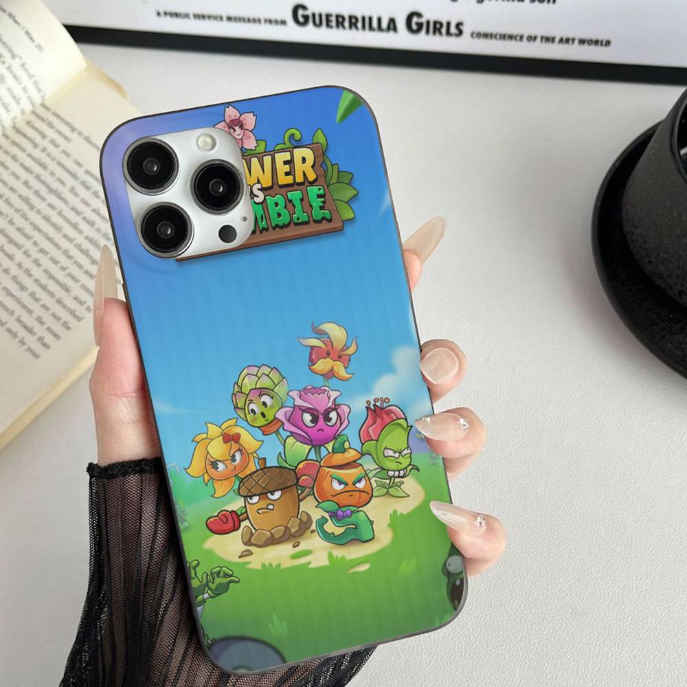 Чехол для телефона Plants Vs Game Z-Zombies для iPhone 11 12 13 14 15 16 17 Pro Max PLUS Pro Wave Гофрированный силиконовый чехол