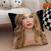 LLea Seydoux Cushion Cover Throw Pillow Cover Hidden Button Durable Polyester Chair Cushion