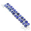 Blue Sapphire Gemstone Handmade 925 Sterling Silver Bracelet Handicrafted Jewelry Soilver Bracelet