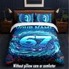 Mermaid Underwater Theme Custom Text Or Name 3Pcs Bedding Set,1 Flat Sheet & 2 Pillowcases Personalized Home Bedding