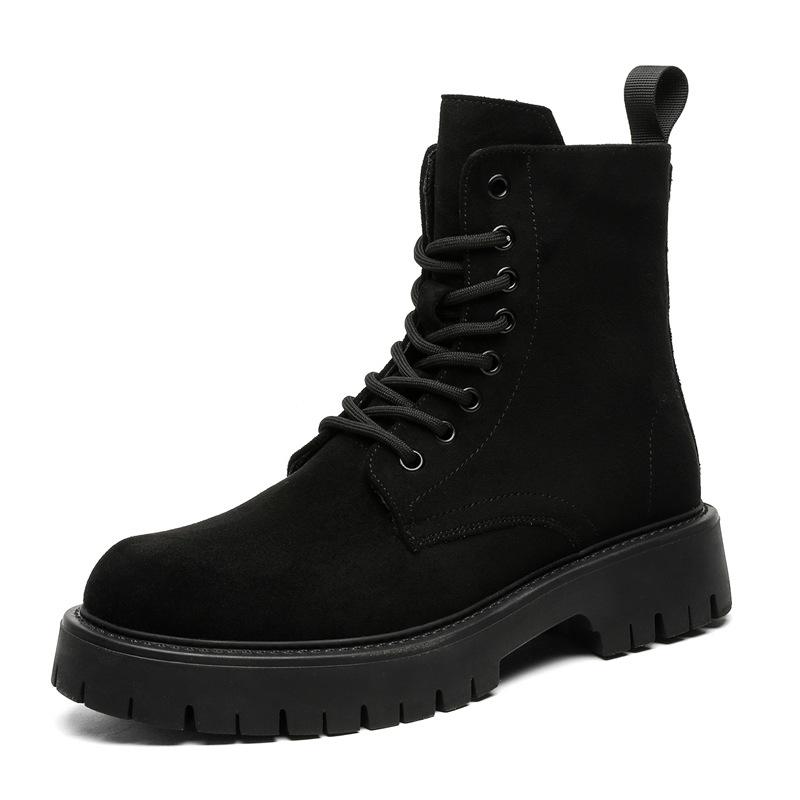 Ботинки Rhubarb мужские дерби 2024 новые зимние ботинки Мартина с высоким верхом и большим носком, рабочие ботинки 3302-R