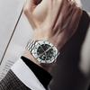 4 шт. Роскошный Подарочный Набор Мужских Бизнес-Часов Роскошный Корпус с Алмазами Календарь Ремешок из Нержавеющей Стали Кварцевые Часы Мужские Часы