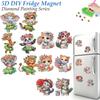 6Pcs Acrylic Special Shape Cake Butterfly Diamond Art Magnets Decals Diamond Painting Fridge Magnet for DIY Crafts Party Gift