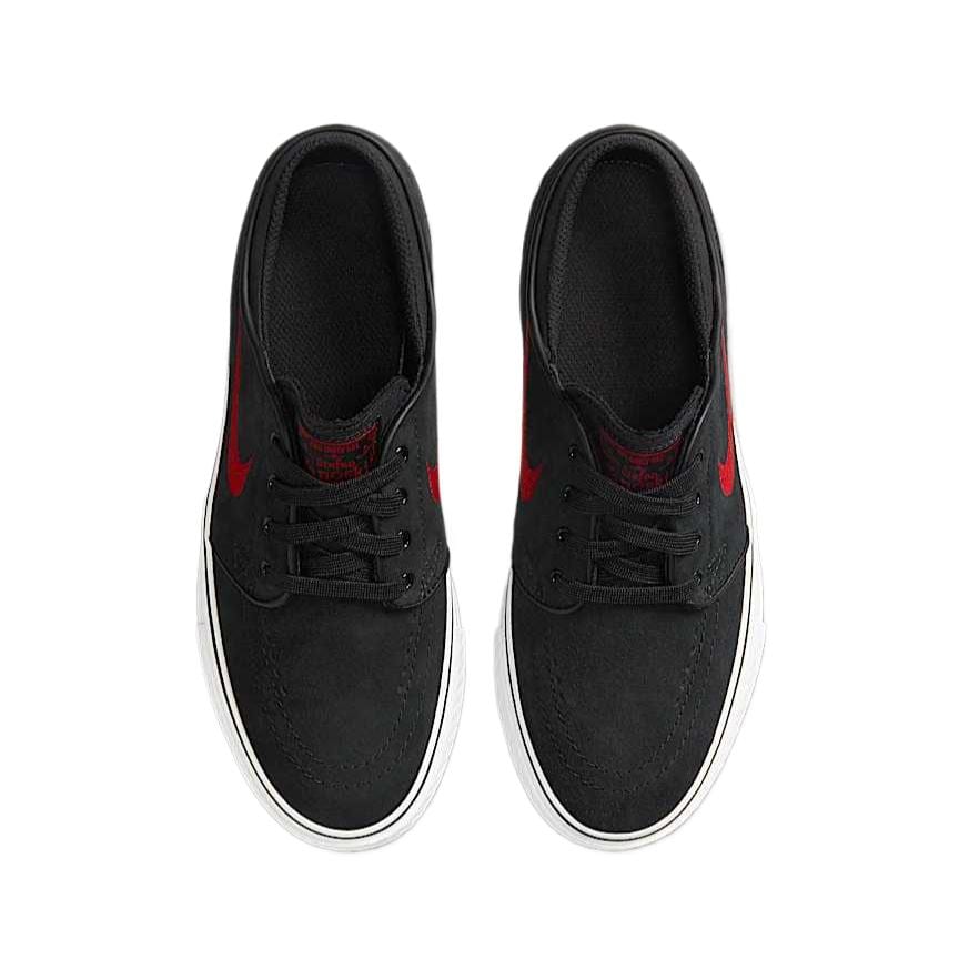 Nike SB Stefan Janoski Кожаные Низкие Кеды для Скейтбординга Черно-Красные Унисекс 525104-028