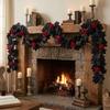 Gothic Style Halloween Maple Leaf Rose Vine Lifelike Artificial Plant  Christmas Decor
