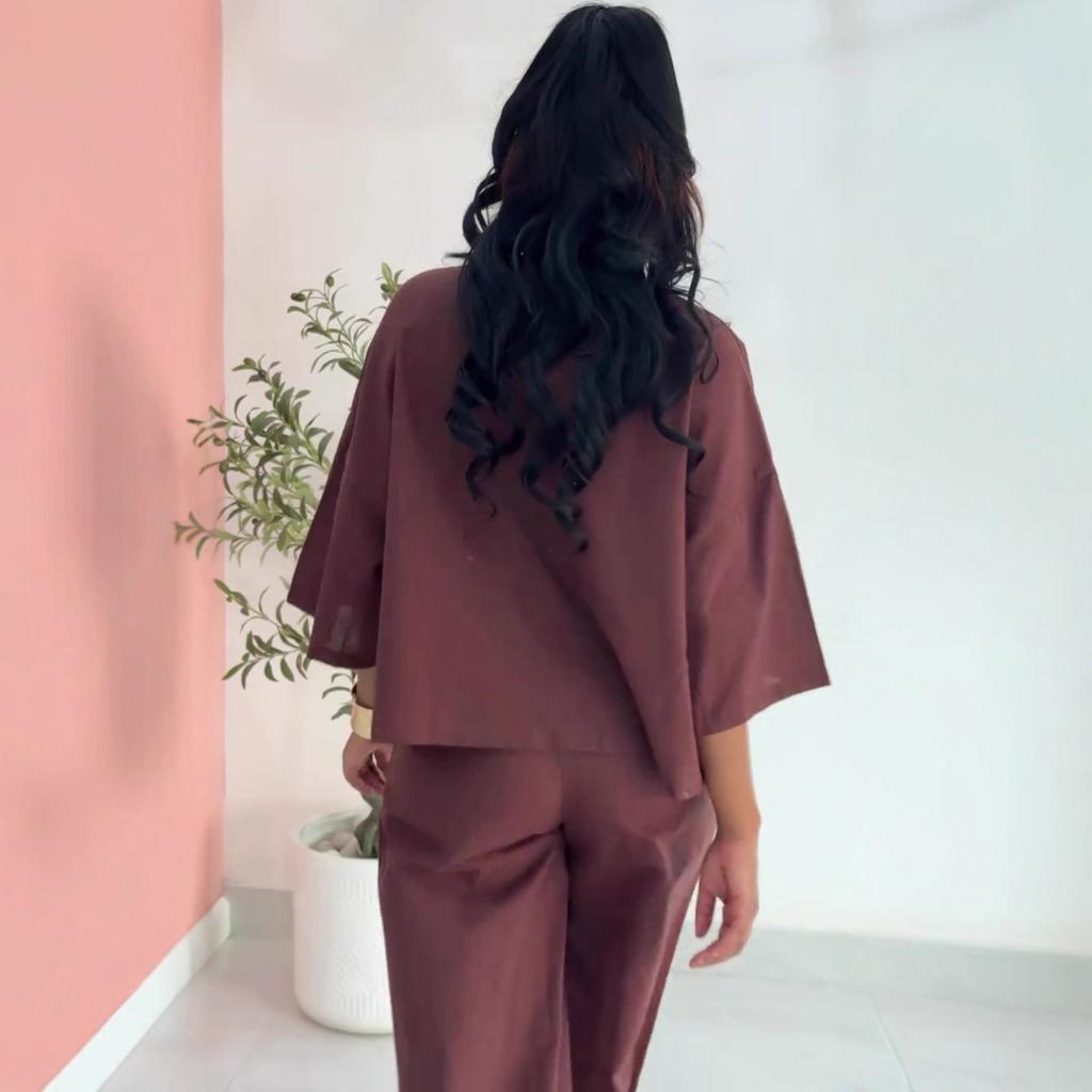 European and American women's clothing fashion casual loose lace-up top wide-leg trousers women's African foreign style large size new suit