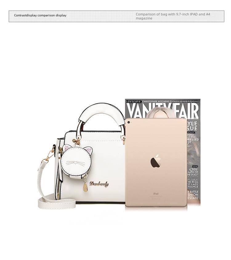 «Универсальная женская сумка через плечо 2023 года: Простая, симпатичная, однотонная сумка-мессенджер.