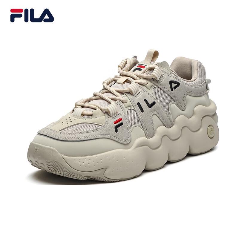Fila Мужские ретро-баскетбольные повседневные кроссовки цвета овсянки/желтого цемента