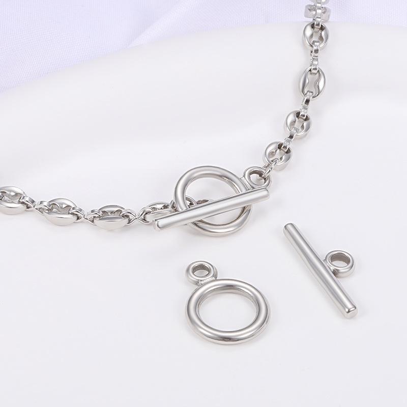 Бесшовный замок-тогл из нержавеющей стали OT для изготовления украшений своими руками: Комплект соединителей для ожерелья и браслета