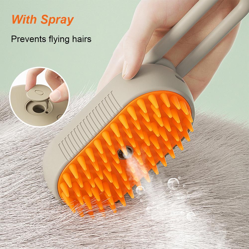 USB Rechargeable Cat Dog Grooming Comb With Electric Water Spray Cat Steam Brush For Pet Massage Cats Dogs Hair Removal Combs