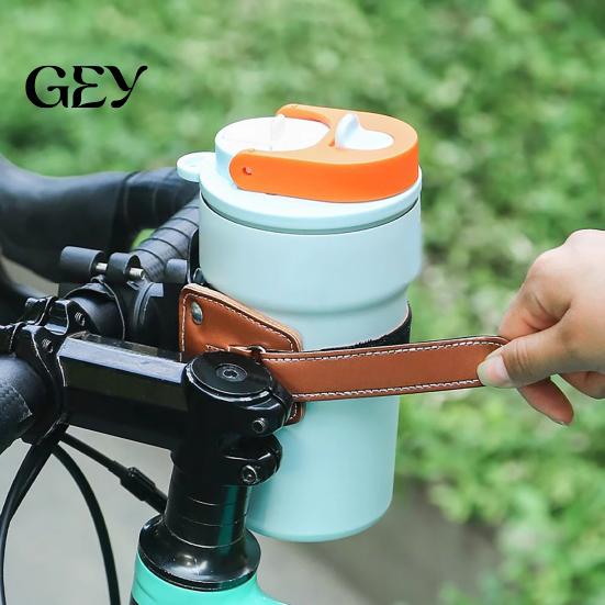 Faux Leather Bottle Holder Bicycle Water Holder, Vintage Motorcycle Cup Bracket Handcrafted Cage Drink Mount, Cycling Accessories