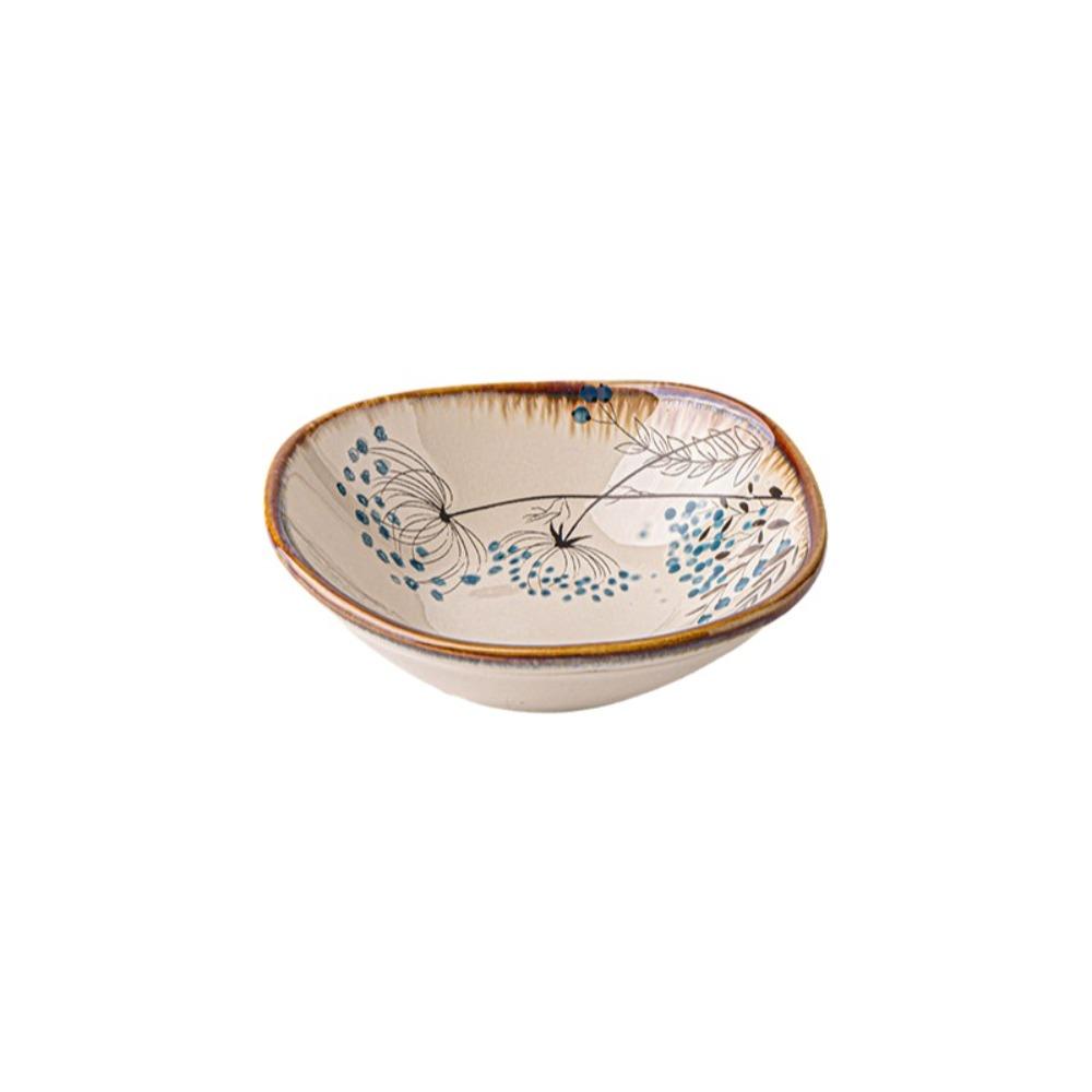 Mini Ceramic Flavor Dish Retro Vinegar Dish Multi-functional Mini Fruits Bowl Household Use