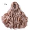 High-Quality Cotton Linen Gauze Scarf: Breathable, Encrypted Sunscreen, Four-Circle Fringe Shawl, Women's Malay Head Scarf