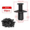 50 / 100Pcs Car Clip Bumper Fender Push 6mm 8mm Rivet Retainer Plastic Fastener Clip Automotive spare parts Car Rivet Fasteners