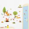 Cartoon Forest Animals Wall Sticker Kids Living Room Decals Wallpaper Bedroom Nursery Background Home Decor Stickers