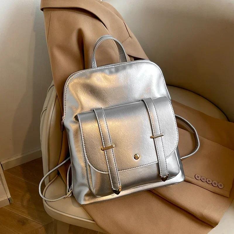 Retro Sophisticated Small Briefcase for Women New University Style Daily Commuter Backpack