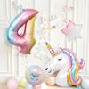 Воздушные шары в форме единорога и радуги на день рождения для принцессы, розовые, довольно гигантские, суперформы, для девочек и мальчиков, товары для вечеринок