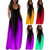 Beach Dress Gradient Colors Beachwear Soft Chic Loose Hem Ladies Dress Women Garment