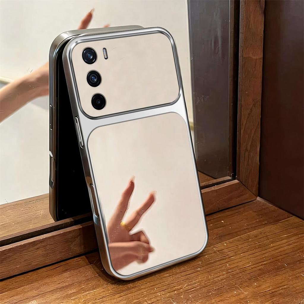 Чехол для realme C71 Модный Большое Окно Зеркальный Чехол для Телефона