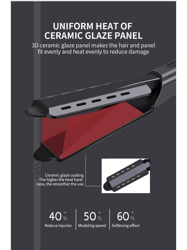 Универсальный инструмент для волос: Выпрямитель и щипцы для завивки волос с вентиляционными отверстиями — совместимы с ЕС, США и Великобританией