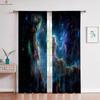 Dreamy Starry Sky 3d Printed Curtains Polyester Fiber Bedroom Living Room Kitchen Window Decoration Curtains 2 Pieces