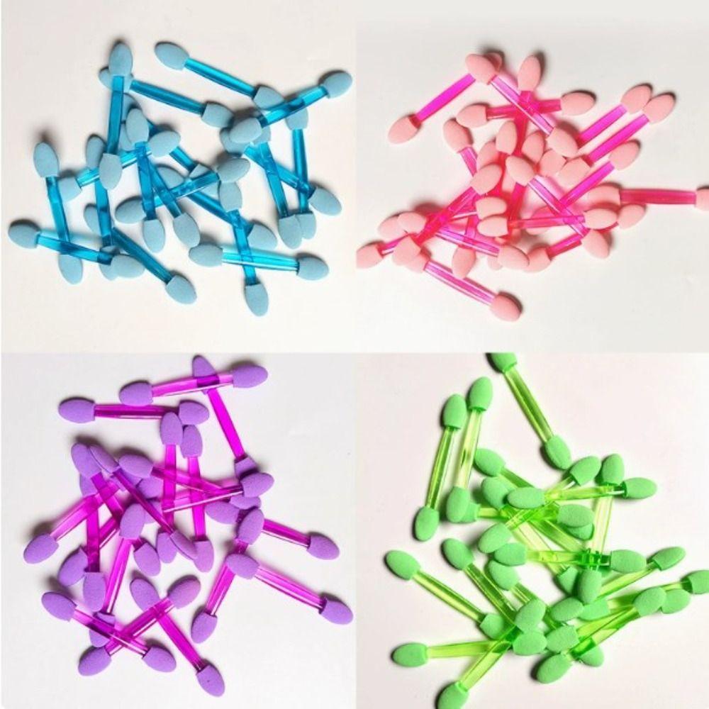 10pcs Multicolors Eyeshadow Stick Brush Double Sided Disposable Eyeshadow Brush Beauty Kit Brush