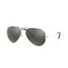 RayBan Reflective Grey Lenses Metal Aviator Style Sunglasses