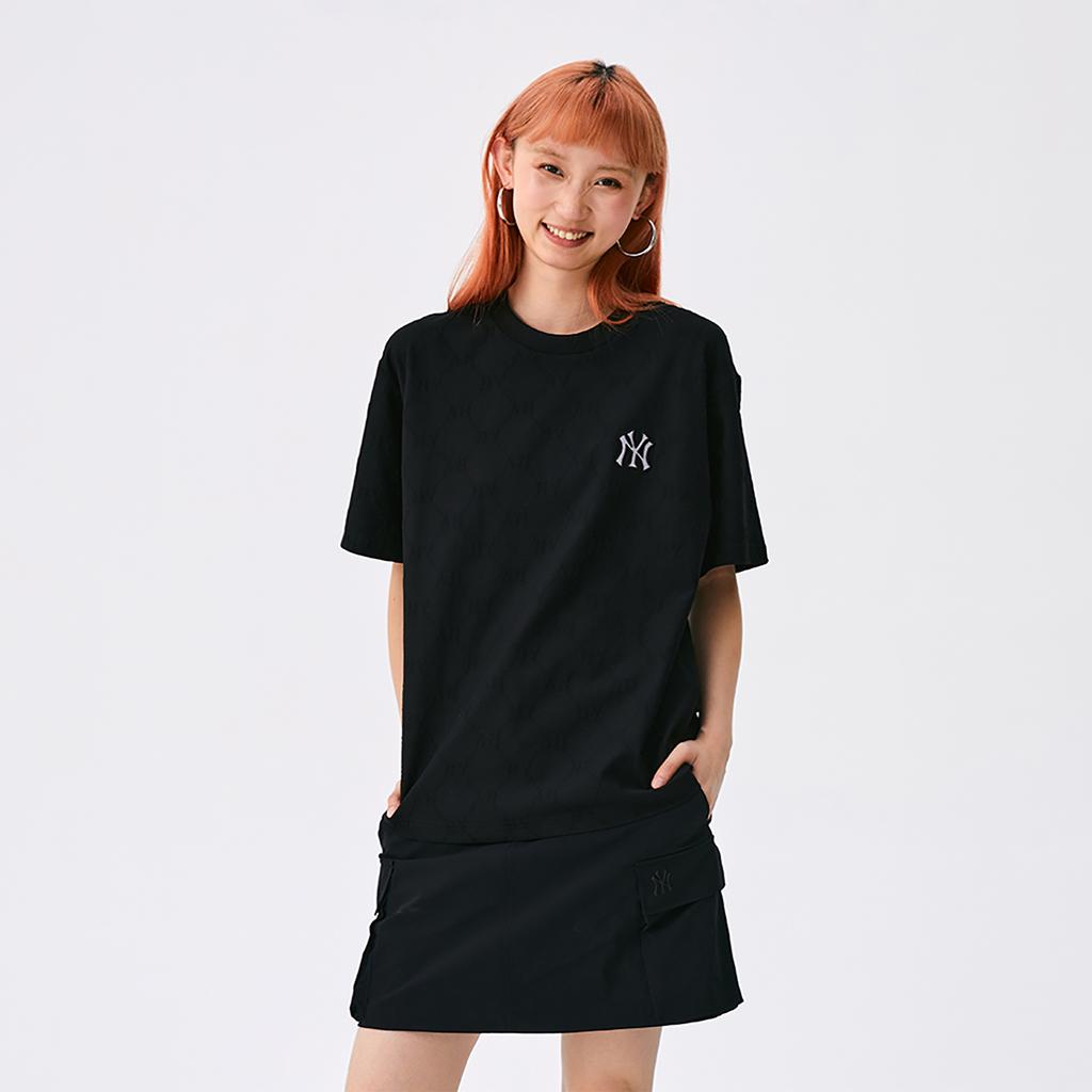 MLB MONOGRAM Футболка SS25 Унисекс Черная 3ATSM1353-50BKS