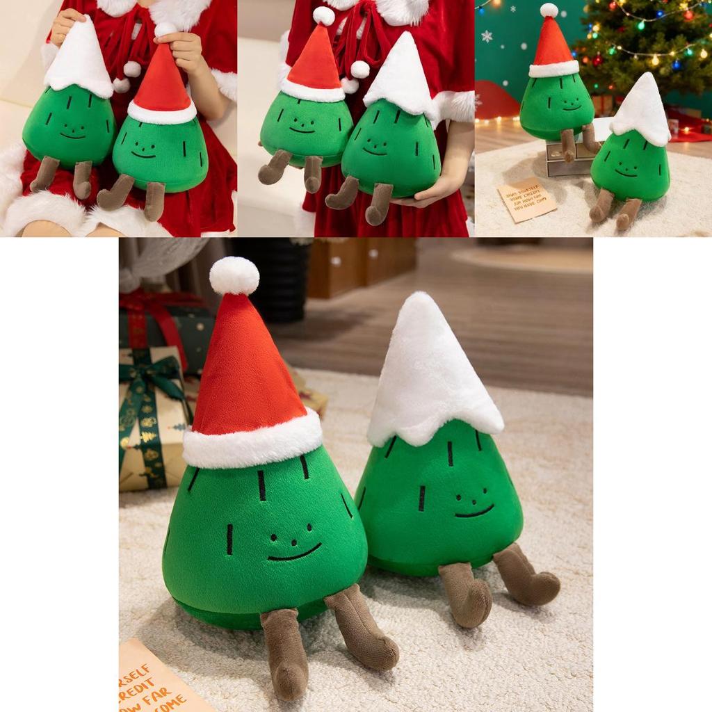 Festive Pine Tree Stuffed Animal With Soft Short Plush For Children