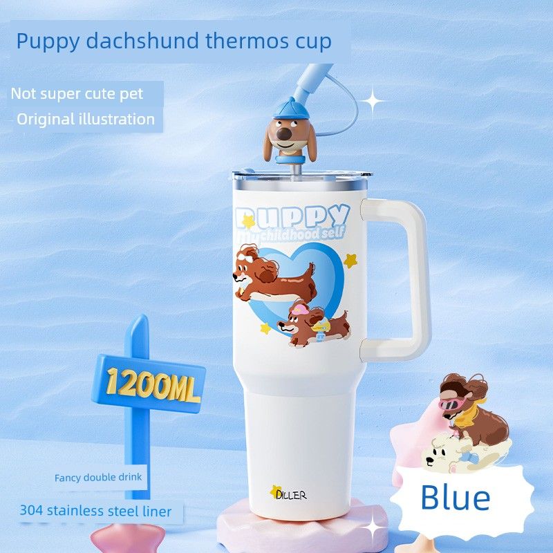 Dilebel Ice King Cup Large Capacity Insulated Cup for Women, Stylish Car-Mounted Cold-Keeping Cup, Giant Water Cup for Men