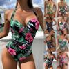 Women's One-Piece Fashion Sexy Print Bikini Beach Swimsuit (With Chest Pad No Steel Bracket)