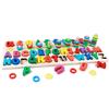 Kids Wood Montessori Count Numbers Digital Shape Match Educational Math Toy