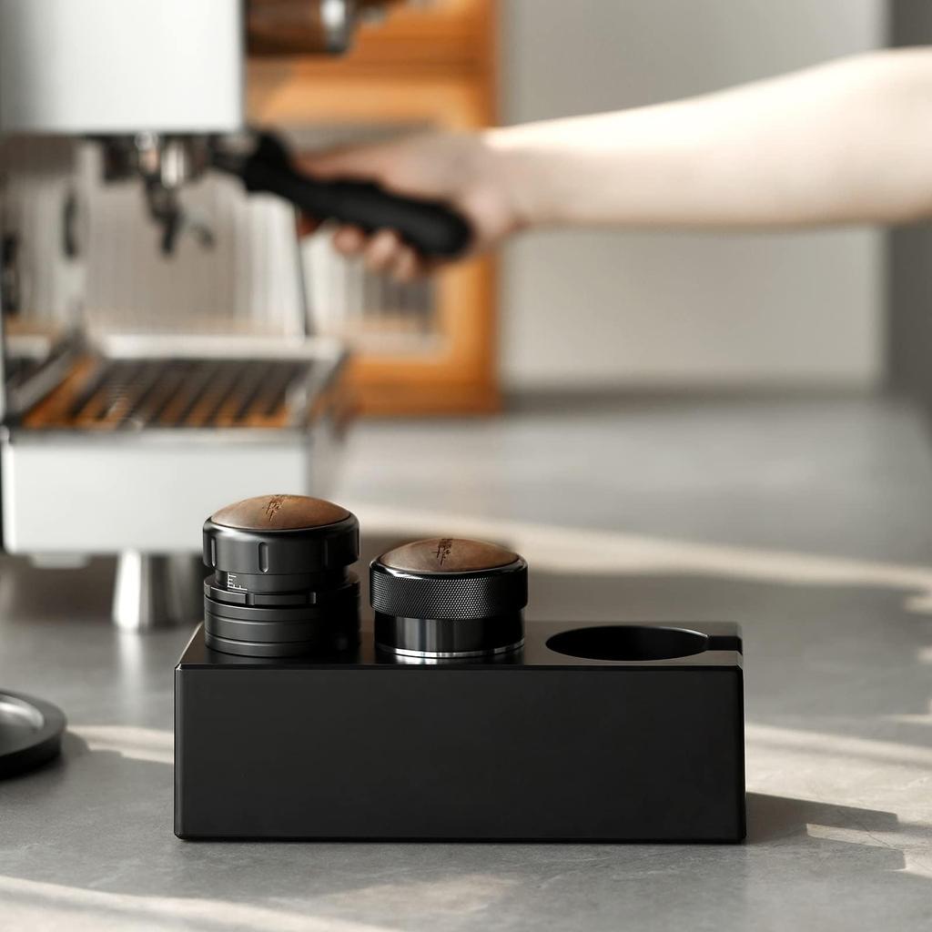 MHW-3BOMBER Espresso Tamper Mat, 51-58mm, Multi-Function Tamper Stand, ABS Coffee Tamper Mat, Coffee Supplies (51535458mm) CH5528-OS