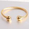 Simple C- Shaped Titanium Steel Bracelet Retro Easy Matching Cable Wire Stylish Opening Women's Bracelet