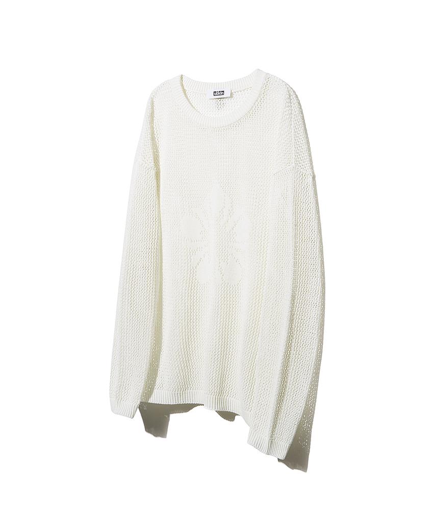 ULKIN [Runway] Mugung Crochet Knit Pullover_Ivory