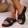 Female Shoes On Sale 2024 High Quality Open Toe Women's Slippers Summer Roman Buckle Solid Platform Casual Beach Slippers