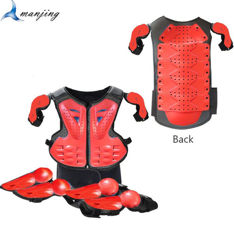 For Height 0.8-1.6M Child Youth Full Body Protect Armor Motocross Armour Vest Skating waistcoat Chest Spine Knee Elbow Guard