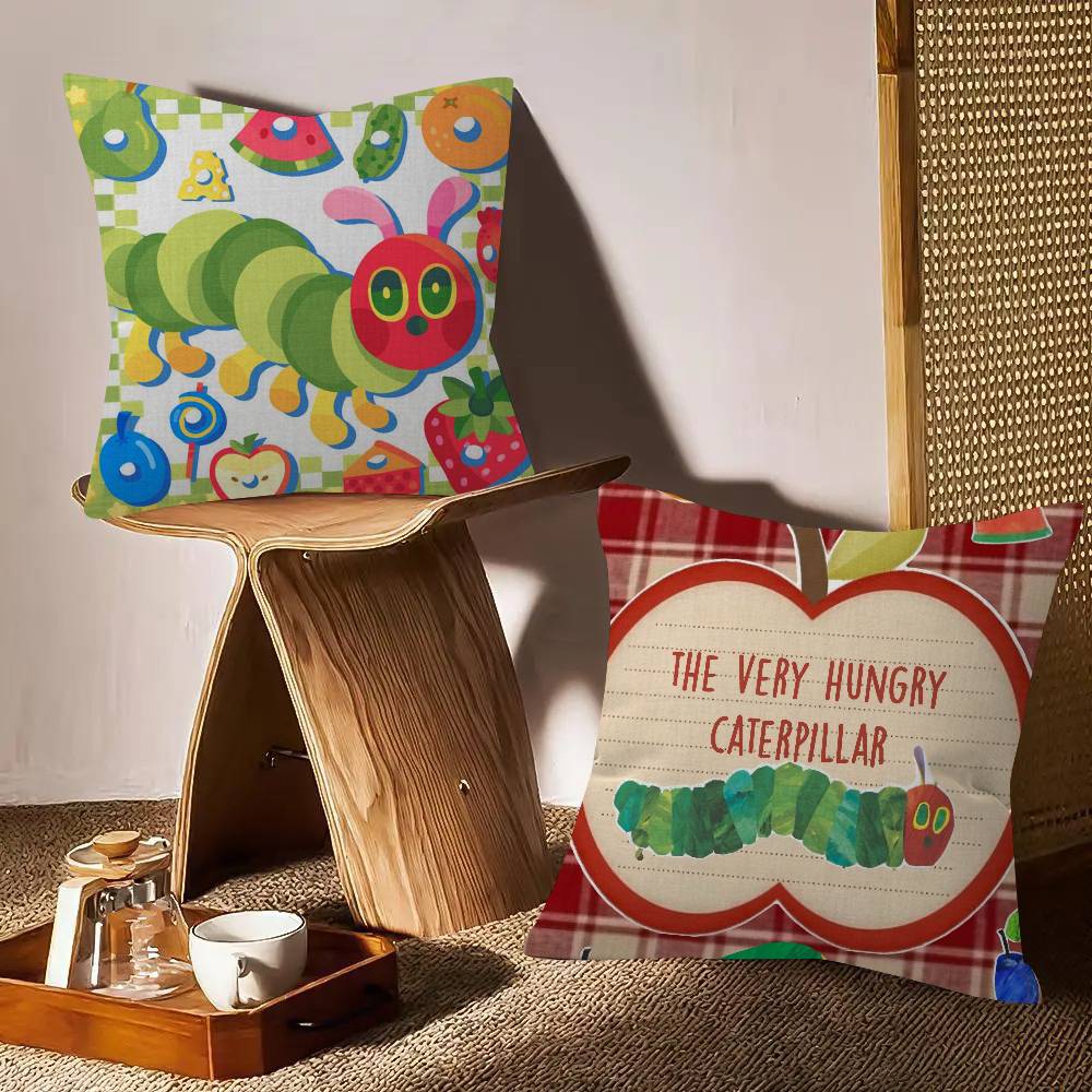 Cartoon The V-Very H-Hungry Caterpillar Pillow Cover Sofa Cushion Cover Home Room Decoration Children Gift